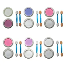 Kit 12 Pote P贸 Cromo Holografico Metalizado Glitter Unhas Foto mini 3