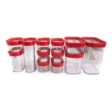 Kit 12 Potes Herméticos Para Mantimentos Helsim Foto  mini 1