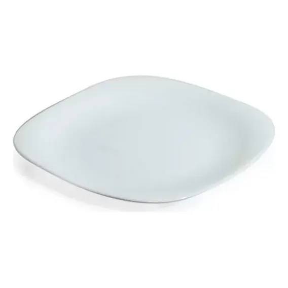 Kit 12 Prato Raso Opaline Plaza Duralex Vidro 27cm Branco Foto 1