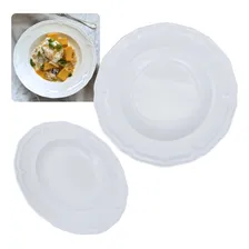 Kit 12 Pratos Fundos + 12 Pratos Sobremesa + 12 Pratos Rasos Foto mini 2