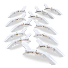 Kit 12 Presilhas Prendedor Cabelo Jacaré Crocodilo Branco Foto mini 1