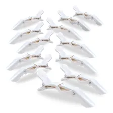 Kit 12 Presilhas Prendedor Cabelo Jacaré Crocodilo Branco Foto mini 1