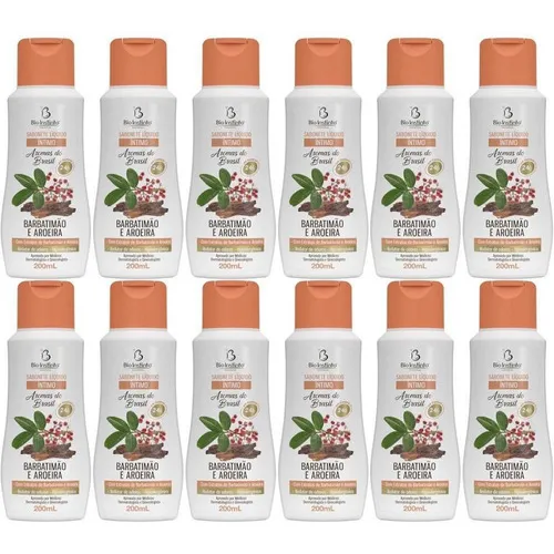 Kit 12 Sabonete Líquido Íntimo Barbatimão E Aroeira 200ml Foto 1