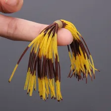 Kit 12 Saia Silicone Isca Spinner Bait Pernas Frog Atado Foto mini  3