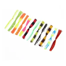 Kit 12 Saia Silicone Isca Spinner Bait Pernas Frog Atado Foto  mini 1