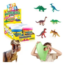 Kit 12 Slime Cores E Dinossauros Diversos 180g Kimeleka Foto  mini 1