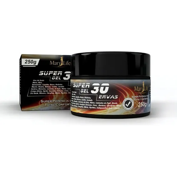 Kit 12 Super Gel 30 Ervas Mary Life 250g Foto 1