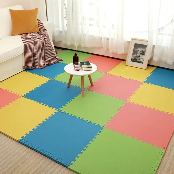 Kit 12 Tapete Tatame Eva 50x50 20mm Grosso Cores Diversas Cor Colorido Foto 1