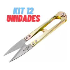 Kit 12 Tesoura Tecelão Costura Arremate Pic Dourada Foto mini 4