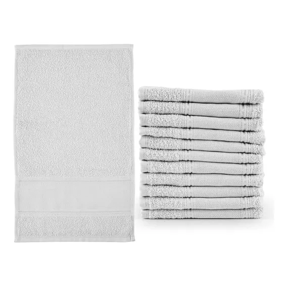 Kit 12 Toalhas Lavabo Social Branco 30x50cm - Dianelli Foto 1
