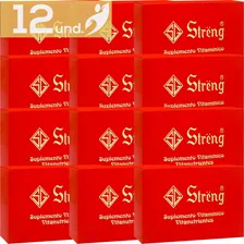 Kit 12 Unidades Streng Suplemento Vitamínico Sabor Sem Sabor (natural) Foto  mini 1