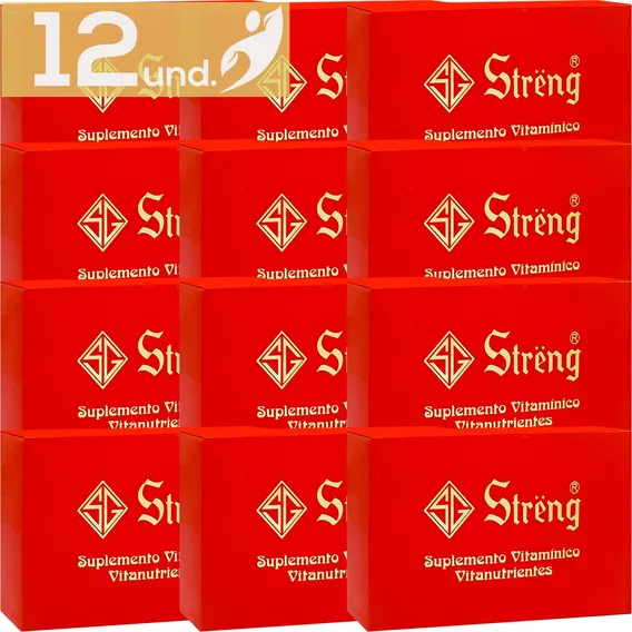 Kit 12 Unidades Streng Suplemento Vitamínico Sabor Sem Sabor (natural) Foto 1