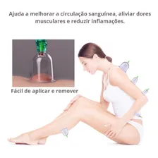 Kit 12 Ventosas Com Bomba Ventosa Terapia Massoterapia Foto mini 3