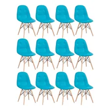 Kit - 12 X Cadeiras Estofadas Eames Eiffel Botonê - Tiffany Foto mini 1