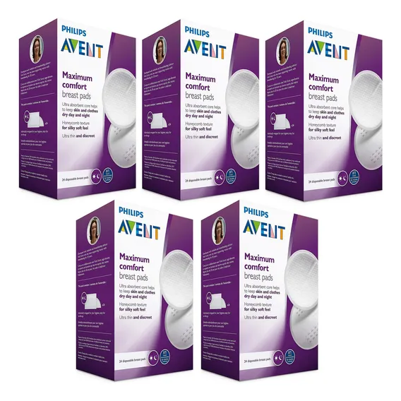 Kit 120 Absorventes Descartáveis Para Seios Philips Avent Foto 1