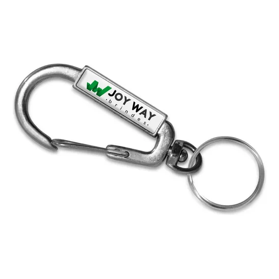 Kit 120 Chaveiros Mosquetão Grande Personalizados Cor Prateado Foto 1