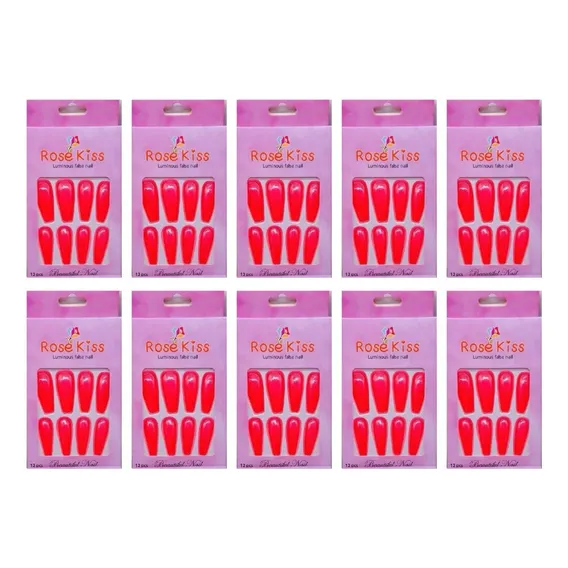 Kit 120 Unhas Postiças Decoradas Adulto Atacado Foto 1
