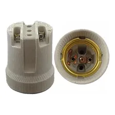Kit 12x Bocal Porcelana Porta Lâmpada E27 Spot Fertak Cor Branco Foto mini 1