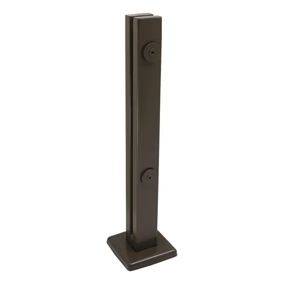 Kit 14 Torre Inox 304 40cm Guarda Corpo De Vidro Bronze Foto 1