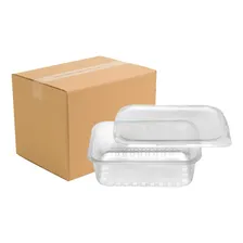 Kit 144 Potes Retangulares Com Tampa 350ml Para Bolo Marmita Foto mini 1