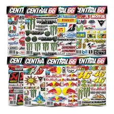 Kit 146 Adesivos Patrocinios Moto Carenagem Sem Resina Pu Tipo De Acess贸rio Cartela Patrocinios Completa 146 Adesivos Foto mini 1