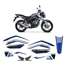 Kit 15 adesivos Personalizado Para Cg Titan 160 2022 Start azul Sportinox Foto mini 1