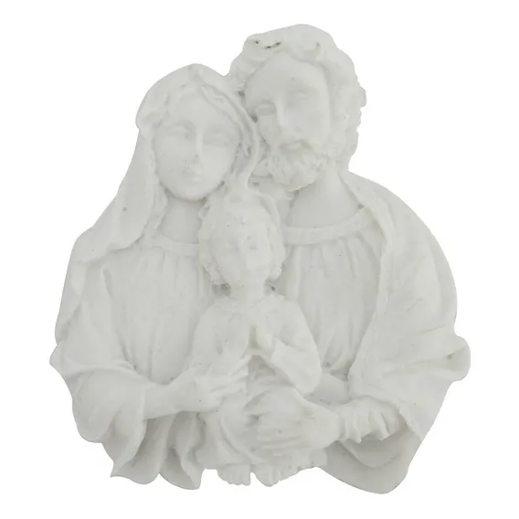 Kit 15 Aplique Sagrada Família R0279 7x6,5 Resina Cor Cru Foto 1
