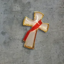 Kit 15 Broche Cruz Diaconal Botom Crucifixo Atacado Cor Dourado Foto mini 4