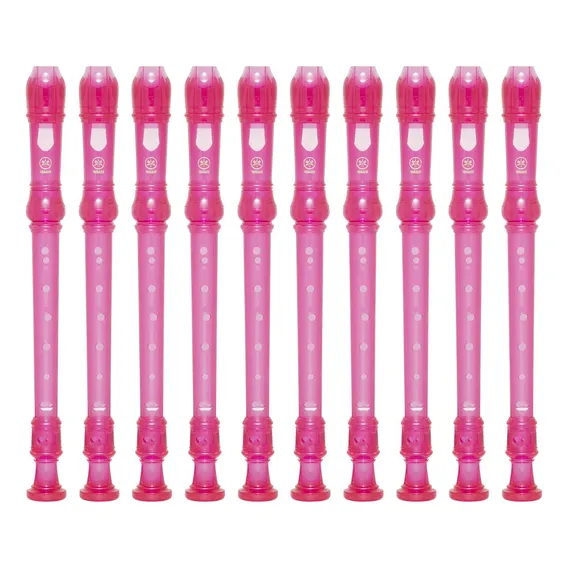 Kit 15 Flautas Doce Soprano Germânica Yrs-20g Rosa Yamaha Foto 1