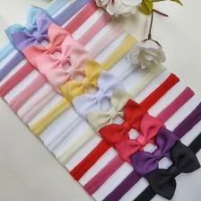 Kit 15 Laços De Cabelo Bebê Na Meia Seda Rn + Full Foto mini 4