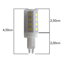 Kit 15 Lâmpada Led Halopim G9 Lustres E Pendentes 5w 6000k Cor da luz Branco-frio 110V/220V Foto mini 4