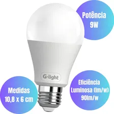 Kit 15 Lâmpadas Led 9w E27 Autovolt 3000k Branco Quente Cor Foto mini 2