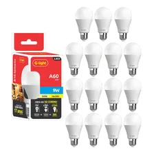 Kit 15 Lâmpadas Led 9w E27 Autovolt 3000k Branco Quente Cor Foto mini 1