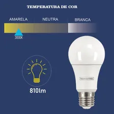 Kit 15 Lâmpadas Led Bulbo 9w Bivolt Soquete E27 Tramontina Cor Da Luz Branca Foto mini 3