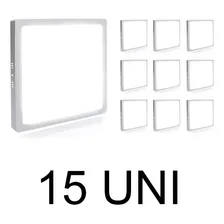Kit 15 Painel Plafon Led 18w Sobrepor Quadrado Branco Frio Foto mini 2