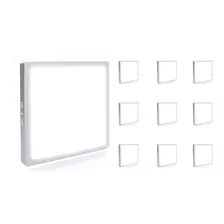 Kit 15 Painel Plafon Led 18w Sobrepor Quadrado Branco Frio Foto mini 1