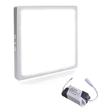 Kit 15 Painel Plafon Led 18w Sobrepor Quadrado Branco Frio Foto mini 4