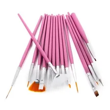Kit 15 Pincéis + 10 Boleadores Em 5 Pincéis Manicure Foto mini  3