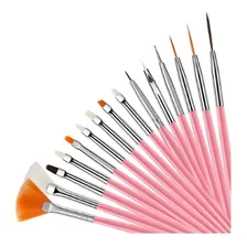 Kit 15 Pincéis Decoração Alongamento Unha Manicure Foto mini 2