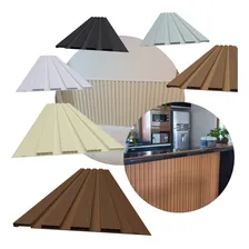 Kit 15 Placa Painel Ripado De Pvc 25cm X 85cm Parede Umidade Cor Relevo IpĂȘ Relevo Foto mini 3
