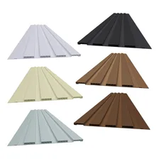 Kit 15 Placa Painel Ripado De Pvc 25cm X 85cm Parede Umidade Cor Relevo IpĂȘ Relevo Foto mini 4