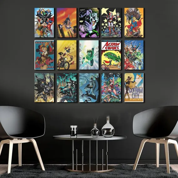Kit 15 Placas Decorativas Her贸is Foto 1