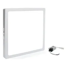Kit 15 Plafon Sobrepor Quadrado Led 25w Painel 30x30 Estrutura Branco Luz Branca Fria Foto  mini 1