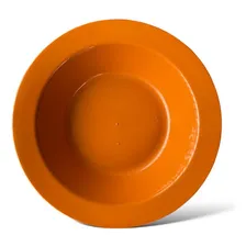 Kit 15 Prato +15 Copo Plastico Resistente Não Quebra Criança Cor Laranja Liso Foto mini  2