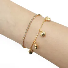 Kit 15 Pulseiras Folheadas 8 Pontos Luz Flor Foto mini  2