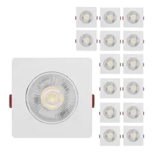 Kit 15 Spot Led 5w Dicroica Direcionável Quadrado Luz Neutro Estrutura Branco/neutro Foto  mini 1