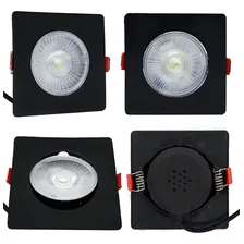 Kit 15 Spot Led Capa Preta 7w Direcionável Quadrado Embutir Estrutura Branco Frio 110v/220v - Bivolt Foto mini 2