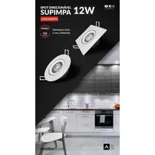 Kit 15 Spot Led Embutir 12w Redondo 3000k Amarela - Avant Foto mini 4