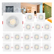 Kit 15 Spot Led Smd 7w Dicróica Direcionável Quadrado Forte Estrutura Branco Neutro 110v/220v - Bivolt Foto mini 1