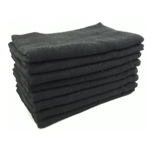 Kit 15 Toalhas Rosto Preta Para Barbearia 45x70cm Foto 1
